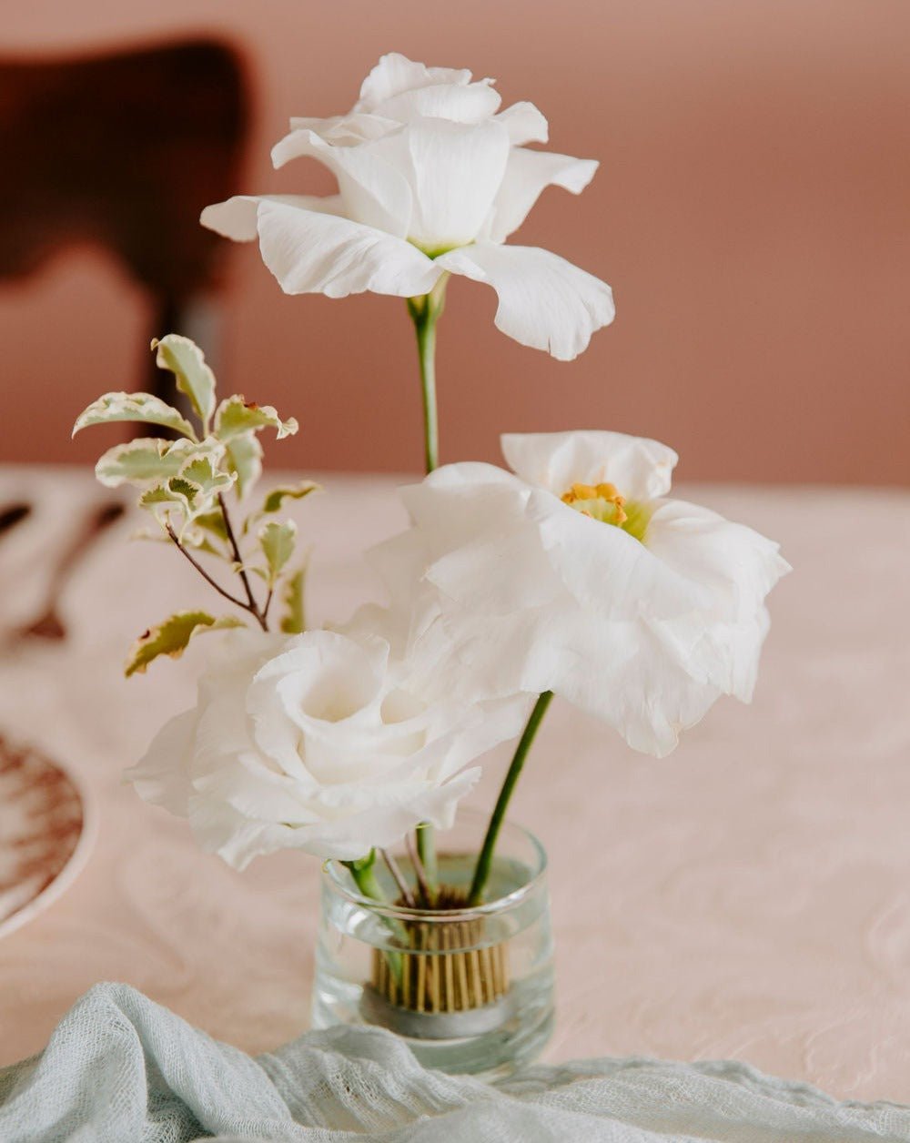 Bud Vase with Artificial Flower